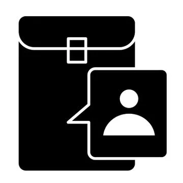 Portfolio solid icon. Briefcase vector illustration isolated on white. Case Stock-Illustration