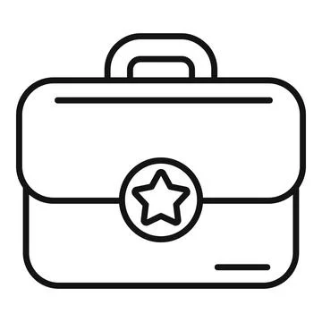 Portfolio with star for vip client being presented by businessman Stock Illustration
