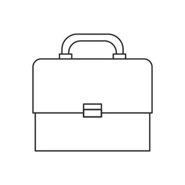 Portfolio suitcase document outline Ilustração Stock