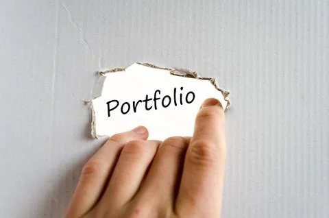 Portfolio text concept Stock Photos