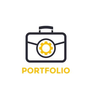 Portfolio vector icon Ilustração Stock