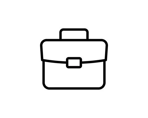 Portfolio vector icon isolated on white in flat style. Case symbol. Briefcase Stock Illustration