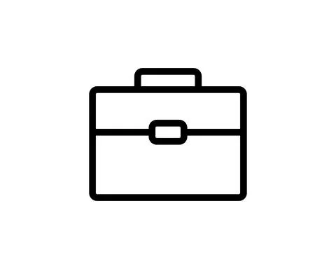Portfolio vector icon isolated on white in flat style. Case symbol. Briefcase Stock-Illustration