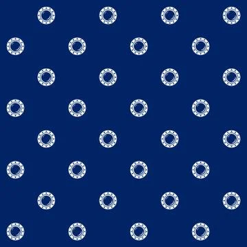 Porthole on Blue Background ,Seamless Pattern Stock Illustration