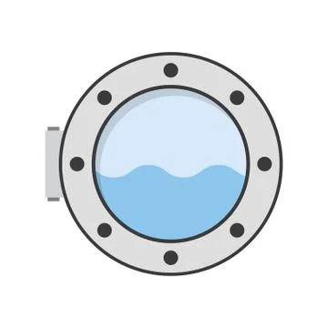 Porthole of ship Stock Illustration