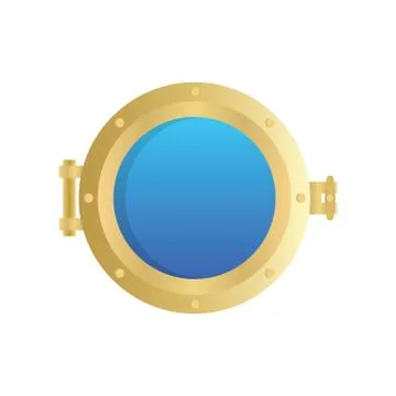 Porthole of ship Stock Illustration