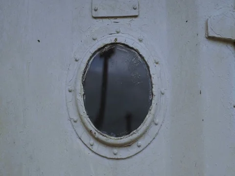Portholes of the old ship Stock Footage 71865197