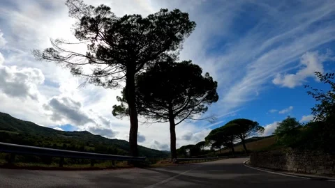 Porticodi Romagna, Emilia-Romagna September 26 2022 Italy Driving countryside 스톡 동영상 305941793