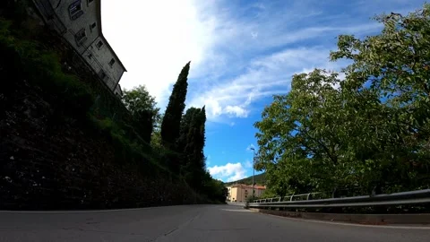 Porticodi Romagna, Emilia-Romagna September 26 2022 Italy Driving countryside Stock Footage 305942302