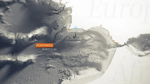 Portimao Map Stock Footage 263166734