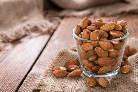 Portion of Almonds Stock Photos