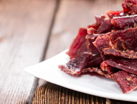 Portion of beef jerky Stock Photos