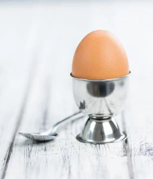 Portion of bolied Eggs (selective focus) Stock Photos