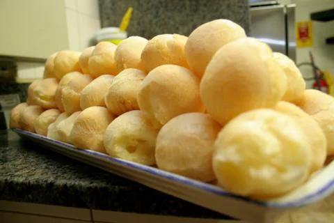 Portion of cheese bread Stock Photos