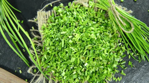 Portion of chive (not loopable) Stock Footage 36119614