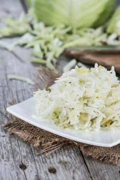 Portion of coleslaw Stock Photos