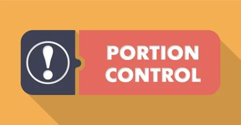 Portion Control Concept in Flat Design. Stock Illustration