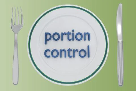 Portion control concept Stock Illustration