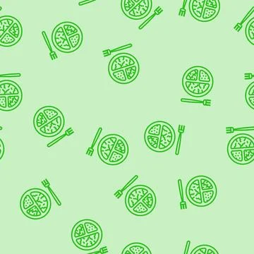 Portion control obesity overweight line seamless pattern Illustrazione stock