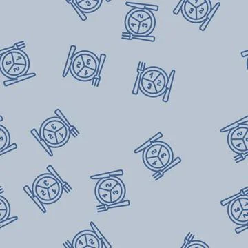 Portion control obesity overweight line vector seamless pattern Stock Illustration