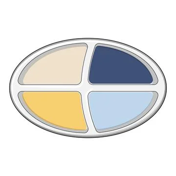 Portion control plate dividing dietary sections Stock Illustration