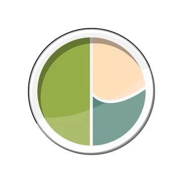 Portion control plate icon for healthy eating Stock Illustration