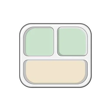 Portion control plate promoting healthy eating and balanced diet Stock Illustration