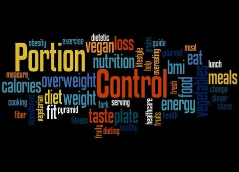Portion Control, word cloud concept Stock Illustration