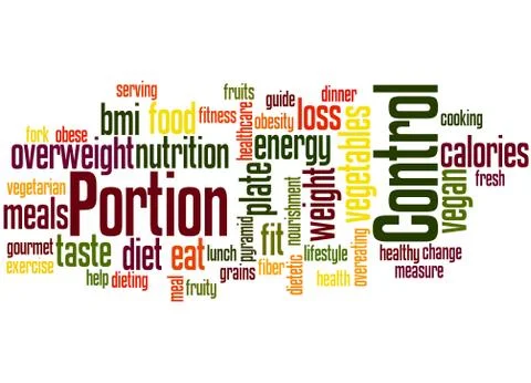 Portion Control, word cloud concept Stock Illustration