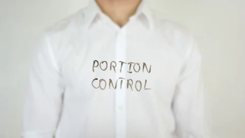 Portion Control, Written on Glass Stock Footage 72524459