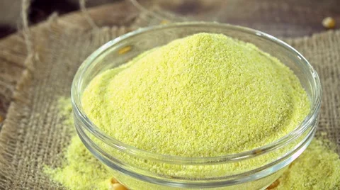 Portion of Cornmeal (seamless loopable) Stock Footage 47180129