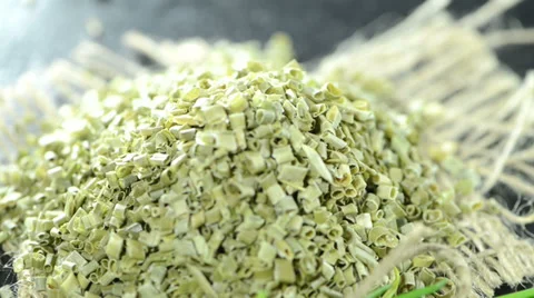 Portion of dried chive (loopable) Stock Footage 36117341