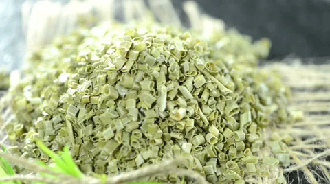 Portion of dried chive (not loopable) Stock Footage 36121222