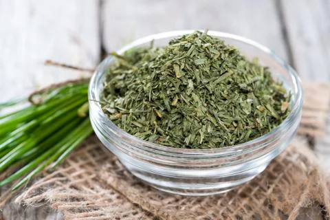 Portion of dried chive Stock Photos