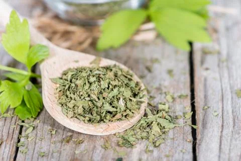 Portion of dried lovage Stock Photos