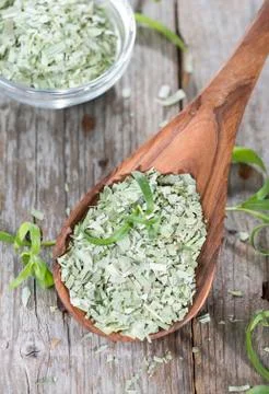 Portion of dried tarragon Stock Photos