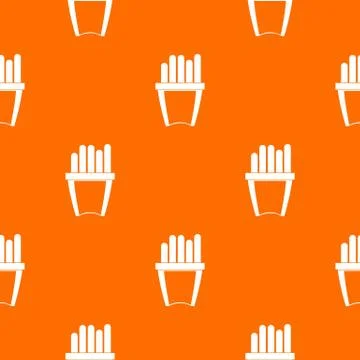 Portion of french fries pattern seamless Stock Illustration