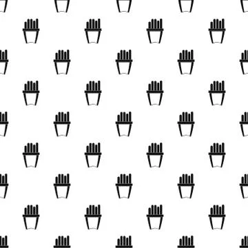 Portion of french fries pattern vector Illustrazione stock
