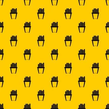 Portion of french fries pattern vector 스톡 일러스트