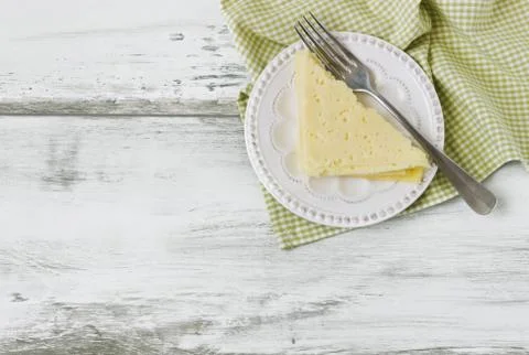 Portion of fresh cheese Stock Photos