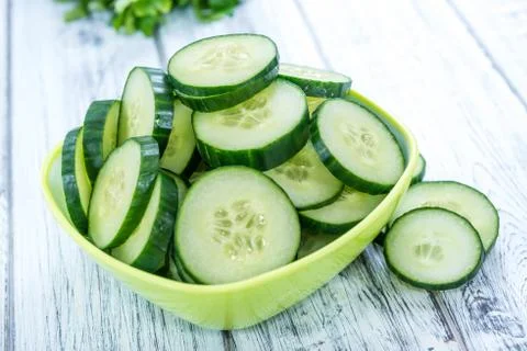 Portion of fresh Cucumbers Stock Photos