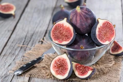 Portion of fresh figs Stock Photos