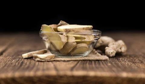 Portion of fresh Ginger (selective focus; close-up shot) Stock Photos