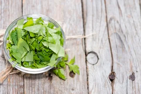 Portion of fresh lovage Stock Photos