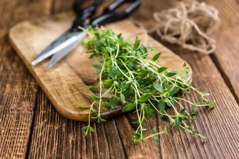 Portion of fresh Thyme Stock Photos