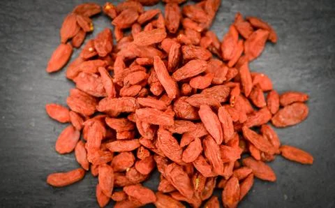 Portion of Goji Berries Stock Photos