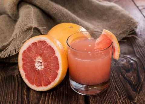 Portion of grapefruit juice Stock Photos