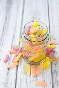 Portion of Gummi Candy Stock Photos