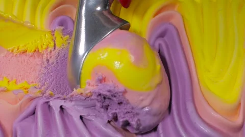 Portion ice cream, a set of ice cream in a container. Stock Footage 154417662