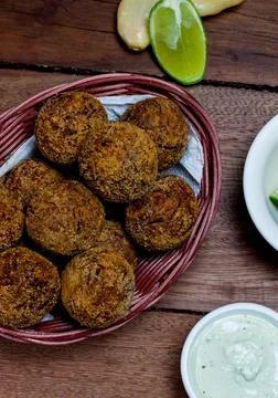 Portion of Meat Croquette Stock Photos